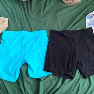 Super cute blue and black biker shorts